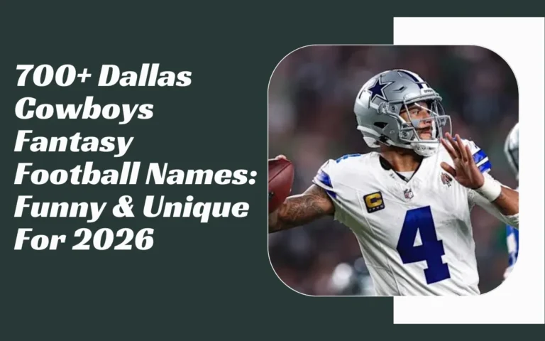 Dallas Cowboys Fantasy Football Names