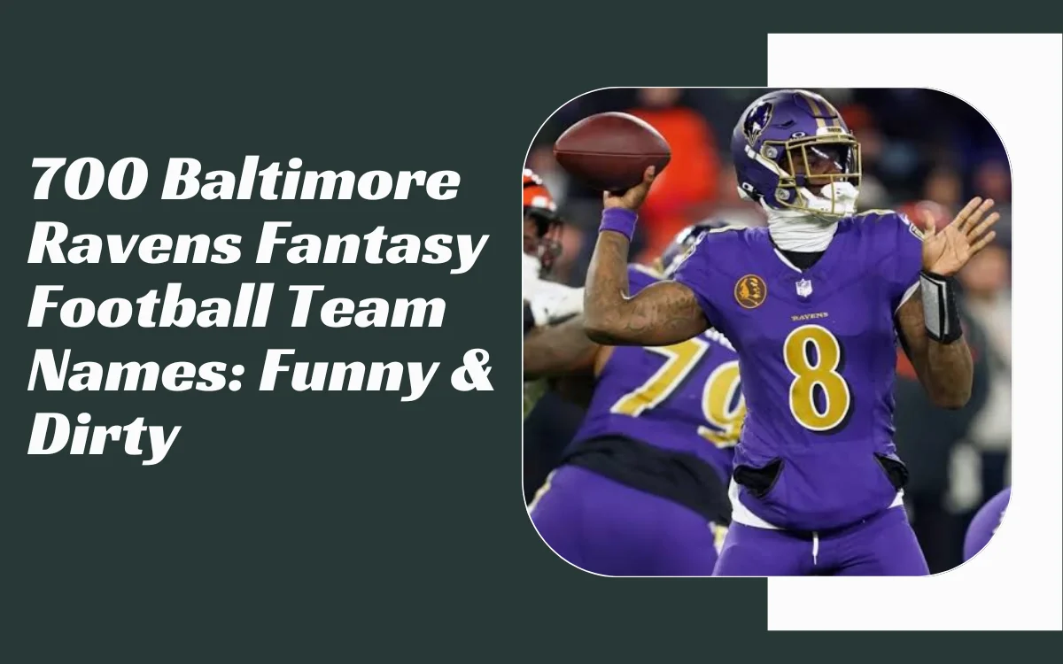 Baltimore Ravens Fantasy Football Team Names