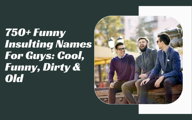 Funny Insulting Names For Guys